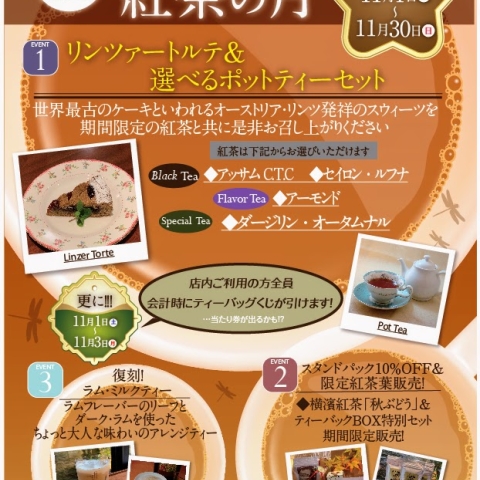 1１月恒例企画！【紅茶の月】